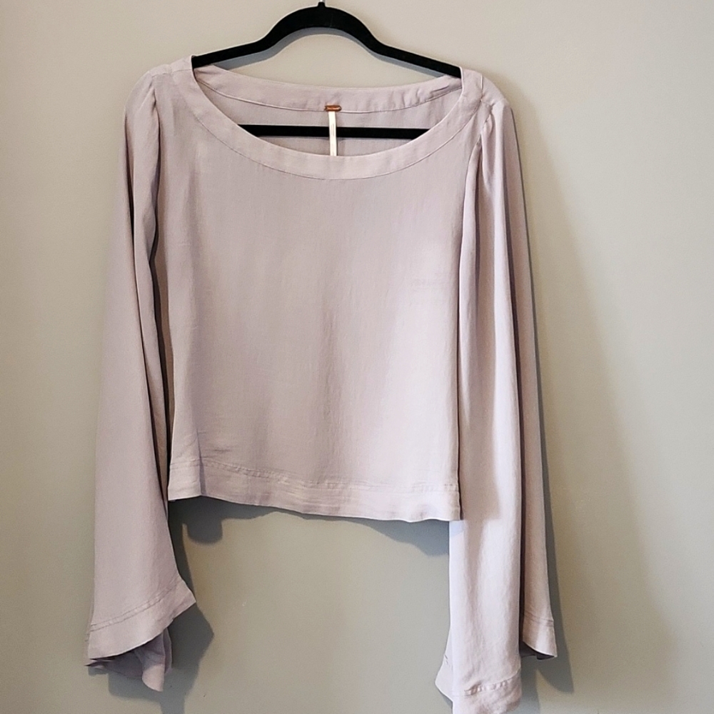 Free People bell sleeve blouse - L